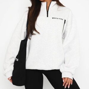 ✨White Fox Boutique Where Did You Go Zip Front Sweater✨